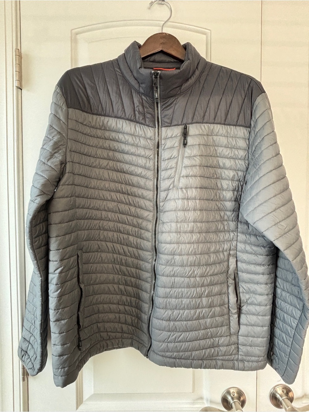 Hawke & Co Gray Quilted Men's Puffer Jacket